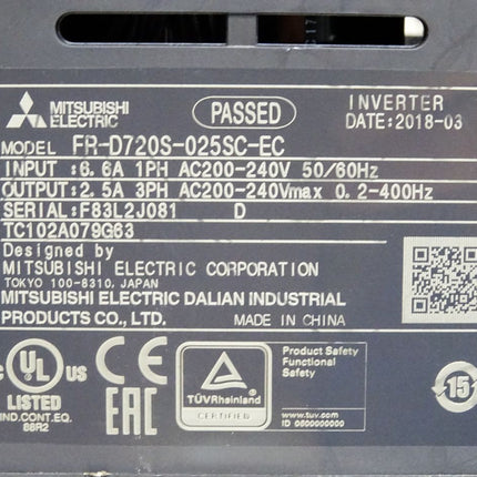 Mitsubishi Electric Umrichter D700-SC FR-D720S-025SC-EC 0,4kW