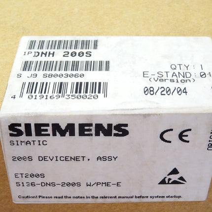 Siemens Simatic ET200S DeviceNet DNH200S SST 5136-DNS-200S / Neu OVP versiegelt