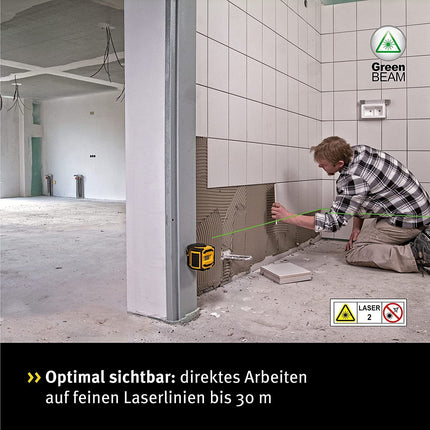 STABILA 19033 Kreuzlinien-Lot-Laser LAX 300 G Grüner-Baulaser Trockenbaulaser