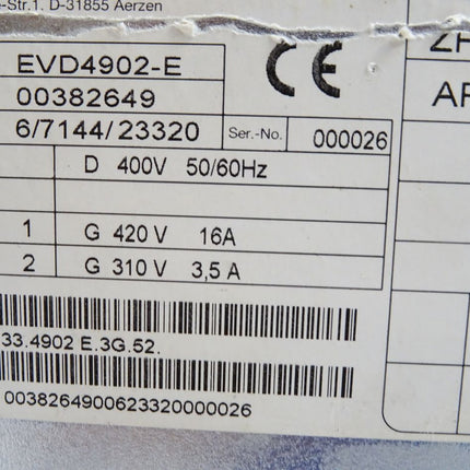 Lenze 4900 EVD4902-E 00382649 33.4902E.3G.52 Umrichter DC speed controller 6.7kW