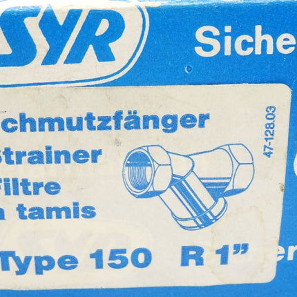 SYR Sicherheitsarmaturen Schmutzfänger 47-12803  150 R 1 150R1 / Neu OVP