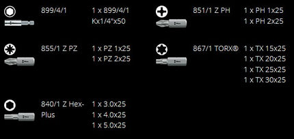 Wera 05057424001 Bit-Check 12 Metal 1 12-teiliges Set