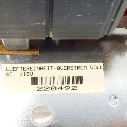 Alcatel Querstromlüfter mit Blech / Lüftereinheit Indramat QLN65/0012 A3-3038L-33 115V / LE4-115 / Neu OVP