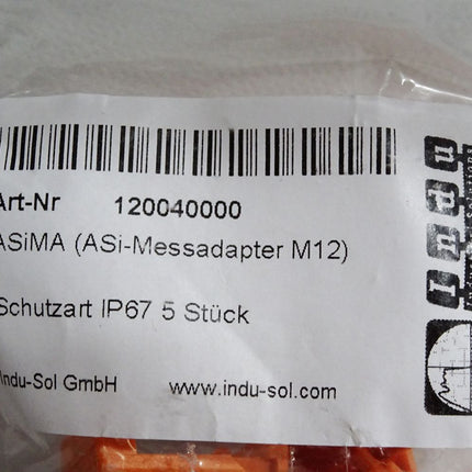 InduSol 120040000 ASiMA AS-i-Messadapter M12 / Inhalt : 5 Stück / Neu OVP