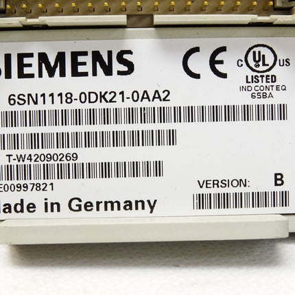 Siemens 6SN1118-0DK21-0AA2 Version B SIMODRIVE 611 Regelungseinschub