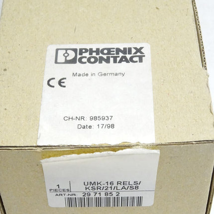 Phoenix Contact Übergabemodul UMK-16 RELS/KSR/21/LA/S8 / 2971852 / Neu OVP