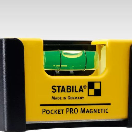 Stabila 17953 Wasserwaage Pocket PRO Magnetic 7 cm mit Gürtel-Clip