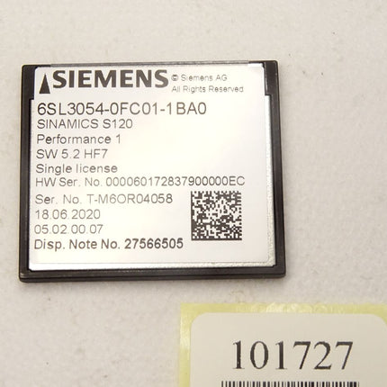 Siemens Sinamics S120 CompactFlash Card 6SL3054-0FC01-1BA0