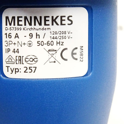 Mennekes Stecker AM-TOP 257 16A-9h 3P+N+E / Neu