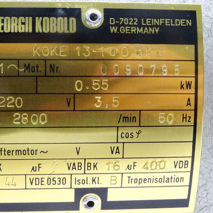 Georgii Kobold Kreissägemotor KOKE 13-1aOBKa / 0.55kW 2800/min / Neu