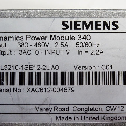 Siemens Sinamics Power Module 6SL3210-1SE12-2UA0