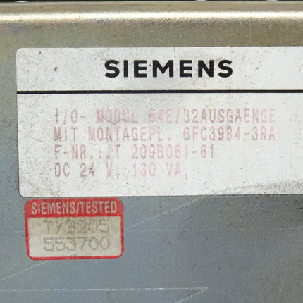 Siemens Montagepl. 6FC3984-3RA + 2x 6FX1124-6AA02 / 6FX1 124-6AA02