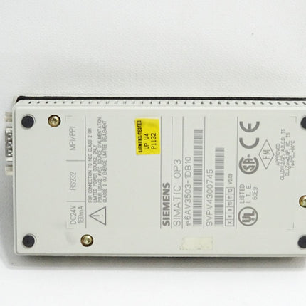 Siemens Panel OP3 6AV3503-1DB10 6AV3 503-1DB10