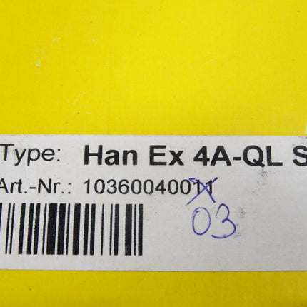 Harting Steckverbinder 10360040003 Han Ex 4A-QL Set agg/gg-M20 / Neu OVP