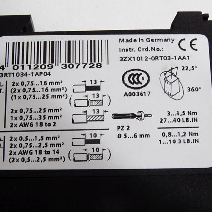 Siemens 3RT1034-1AP04 Leistungsschütz