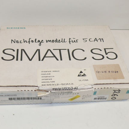 OVP Siemens 6ES5312-5CA12 Simatic S5 6ES5 312-5CA12 E:01