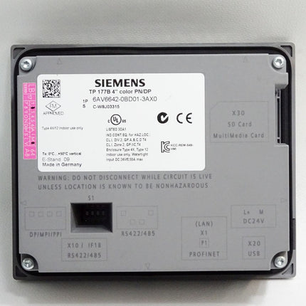 Siemens Panel TP177B 4" color 6AV6642-0BD01-3AX0 6AV6 642-0BD01-3AX0 Neuwertig