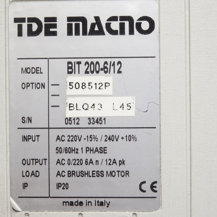 TDE Macno BIT-200-6/12 -508512P -BLQ43 L45