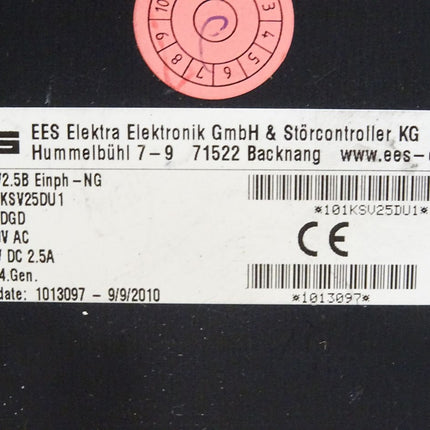 EES Elektra Störcontroller KSV2.5B Einph-NG 101KSV25DU1 230V AC 24V DC 2.5A