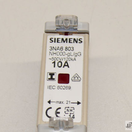 NEU Siemens 3NA6803 Kennmelder NH Sicherung Vorsicher 3NA6 803 NH000-gL/gG 10A