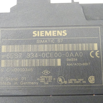 Siemens 6ES7334-0CE00-0AA0 Simatic S7 6ES7 334-0CE00-0AA0 E:01