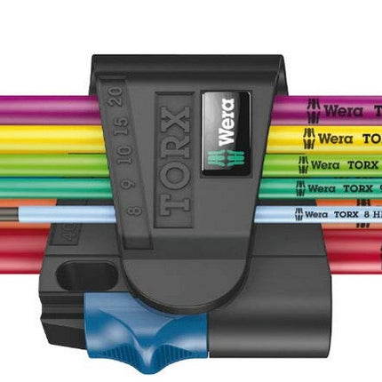 Wera 967/9 TX XL Multicolour HF 1 Winkelschlüsselsatz mit Haltefunktion, lang