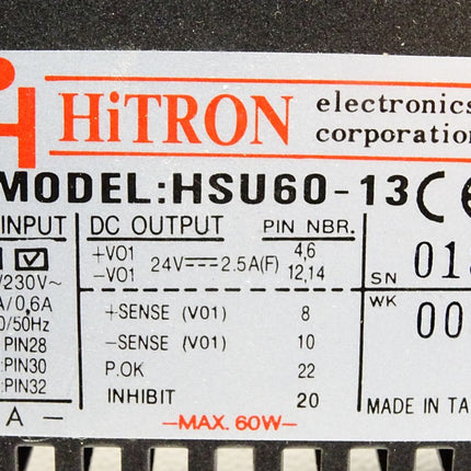 Hitron HSU60-13 Power Supply 60W