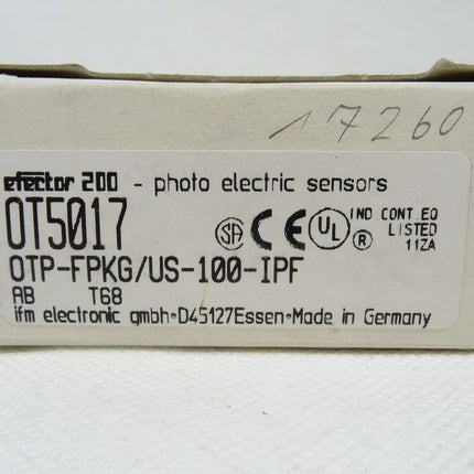 IFM electronic OT5010 Reflexlichtschranke OTP-FPKG/US-100-IPF in OVP