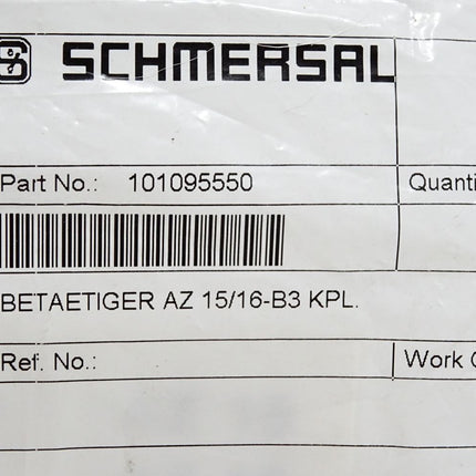 Schmersal 101095550 Betätiger AZ 15/16-B3 KPL / Neu OVP