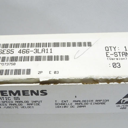 Siemens Analog Input 6ES5466-3LA11 6ES5 466-3LA11 / Neu OVP