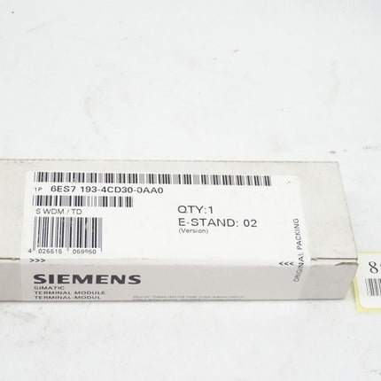 Siemens 6ES7193-4CD30-0AA0 / 6ES7 193-4CD30-0AA / E:02 / Neu OVP versiegelt