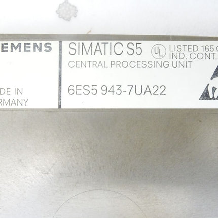 Siemens 115U CPU943 6ES5943-7UA22 / 6ES5 943-7UA22