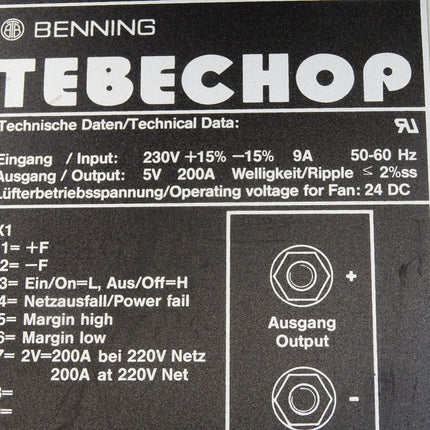 Benning Tebechop NT006-2 E230 G5/200W-PN 02