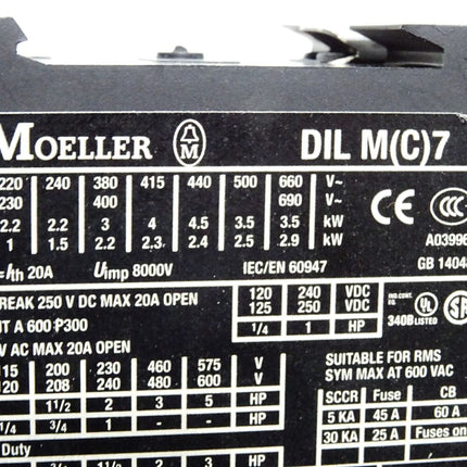 Moeller PKZM0-1,6 Motorschutzschalter + DILM7-10