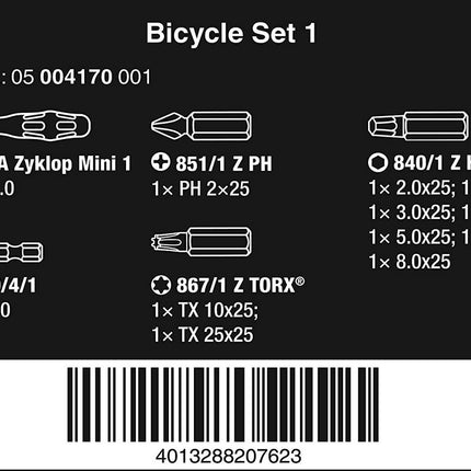 Wera Bicycle Set 1 / 05004170001 Fahrrad Werkzeugsatz