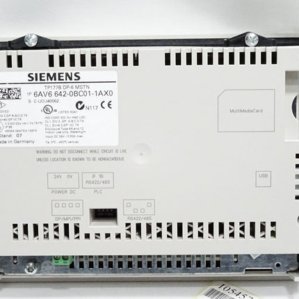 Siemens Panel TP177B DP-6 MSTN 6AV6642-0BC01-1AX0 6AV6 642-0BC01-1AX0 - Maranos.de