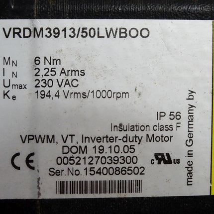 Berger Lahr VRDM3913/50LWBOO Schrittmotor 194,4 Vrms/1000rpm