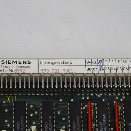 Siemens 6FX1128-1BA00 Memory Board 6FX1 128-1BA00 / 570 281 9001