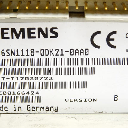 Siemens 6SN1118-0DK21-0AA0 Version B Simodrive 611 Regelungseinschub