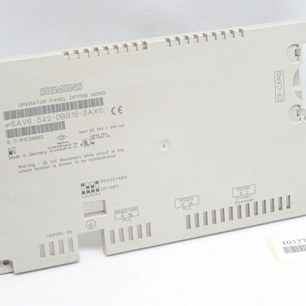 Siemens Backcover Rückschale Panel OP170B Mono 6AV66542-0BB15-2AX0 6AV6 6542-0BB15-2AX0