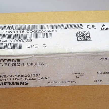 Siemens 6SN1118-0DG22-0AA1 Simodrive Regeleinschub Neu OVP versiegelt