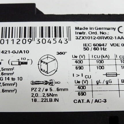 Siemens 3RV1421-0JA10 Leistungsschalter - Maranos.de