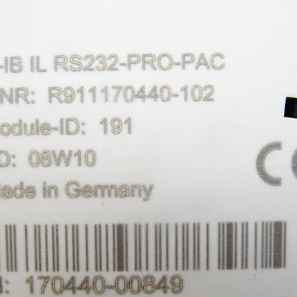 Rexroth R911170440-102 R-IB IL RS232-PRO-PAC