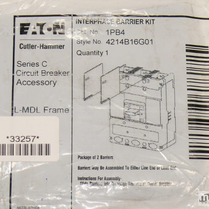 NEU/OVP Eaton Interphase Barrier Kit Cat.No. 1PB4 4214B16G01 für 3VF9724-1RA10