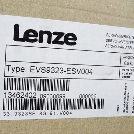 Lenze Servo Umrichter 1.5kW 13462402 EVS9323-ESV004 33.9323SE.8G.91.V004 / Neu OVP