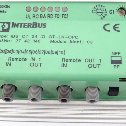 Phoenix Contact Interbus 2742146 UBS CT 24 IO GT-LK-OPC E:02