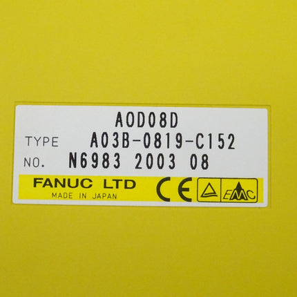 Fanuc A0D08D digitale Ausgabeeinheit A03B-0819-C152 // N6983 2003 08 NEU