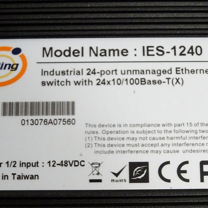 Oring IES-1240 24-port Ethernet Switch