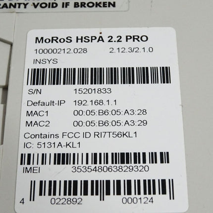 InSys MoRoS HSPA 2.2 PRO 10000212.028 industrial LAN Router