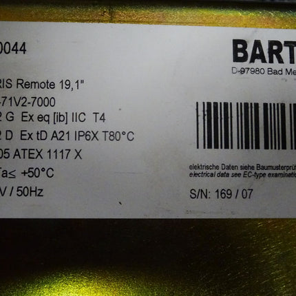 Bartec polaris Panel Remote 19.1" 17-71V2-7000